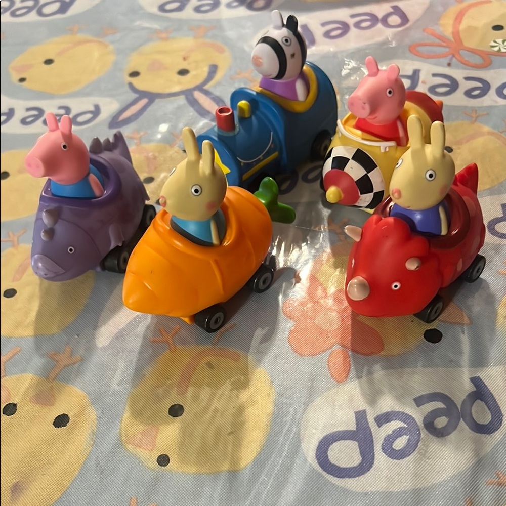 Peppa Pig and Friends Cartoon Toy Cars Set
